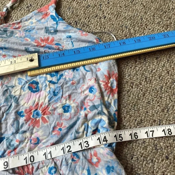 LC Lauren Conrad Women’s L Floral Maxi Dress Stretch Beach Summer Comfortable - Picture 2 of 9